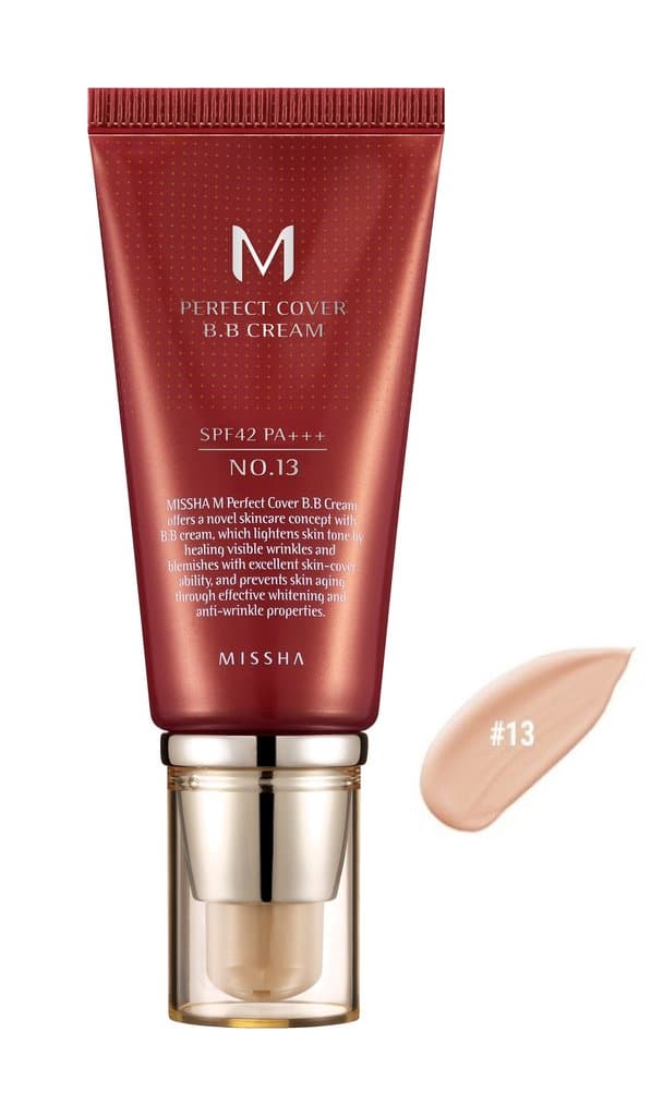 MISSHA_M_Perfect_Cover_BB_Cream_13_Beige_tajamaly-كريم-اساس-ميشا-الكوري-بيج-فاتح-برايت-اصلي-١٣-موقع تجملي