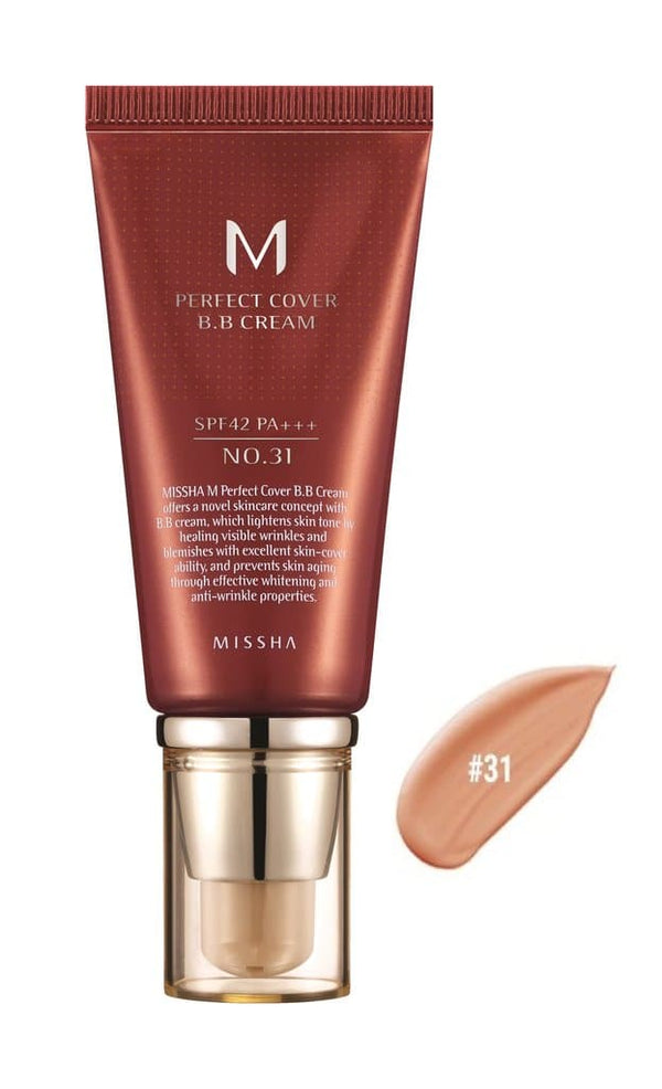 MISSHA_M_Perfect_Cover_BB_Cream_31_tajamaly-كريم-اساس-ميشا-الكوري-بيج-ذهبي-قولدن-ناتشورال-اصلي-٣١-موقع-تجملي